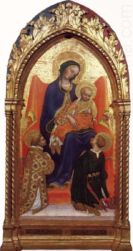 Gentile da Fabriano Madonna and child,with sts.lawrence and julian china oil painting image